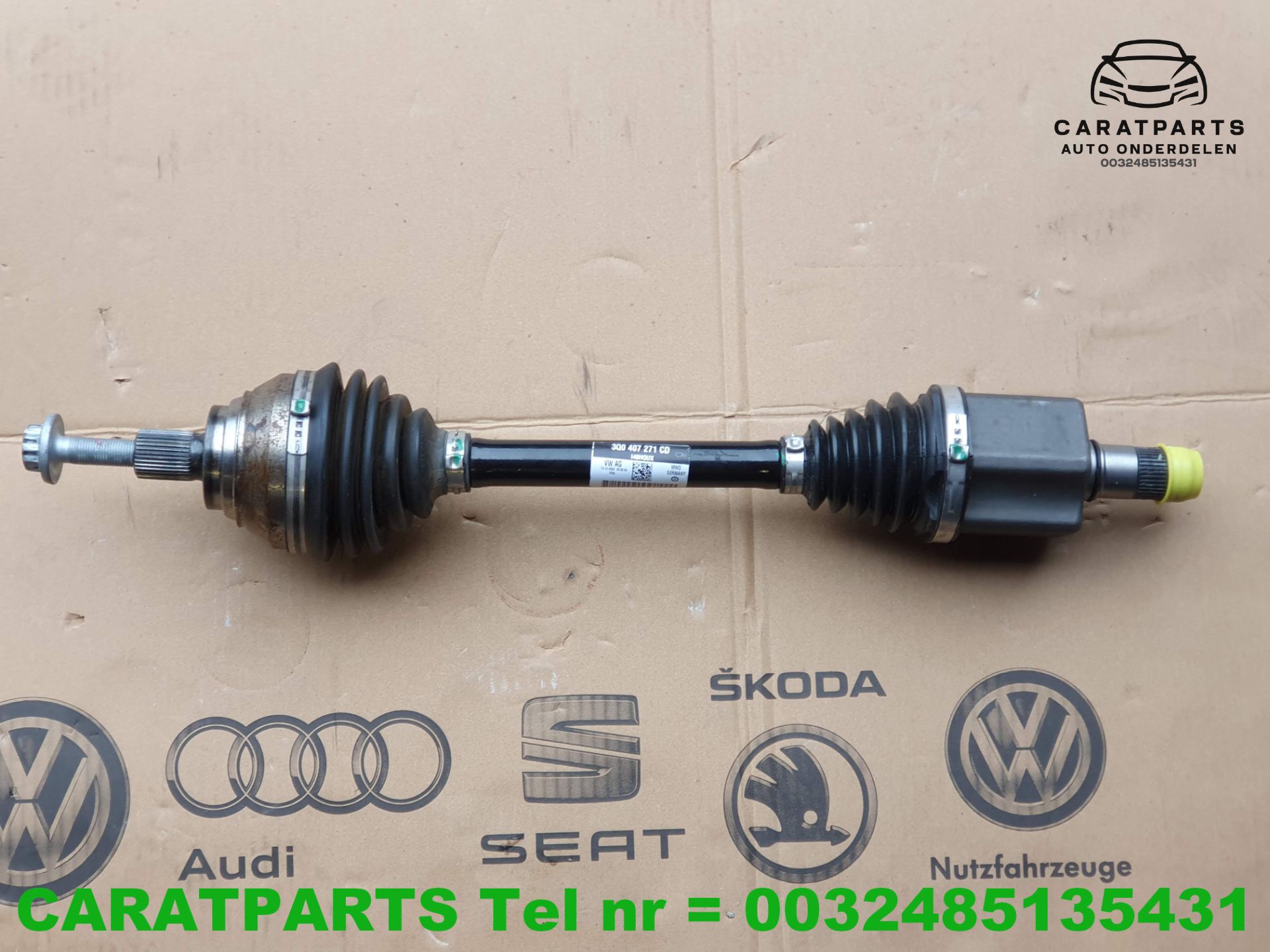 3Q0407271CD Q3 aandrijfas Tiguan Caddy Passat Arteon