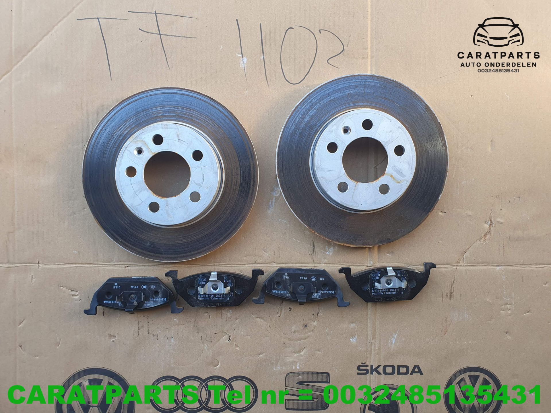 2Q0615301G Audi A1 remschijven set Polo 2G AW A1 82A