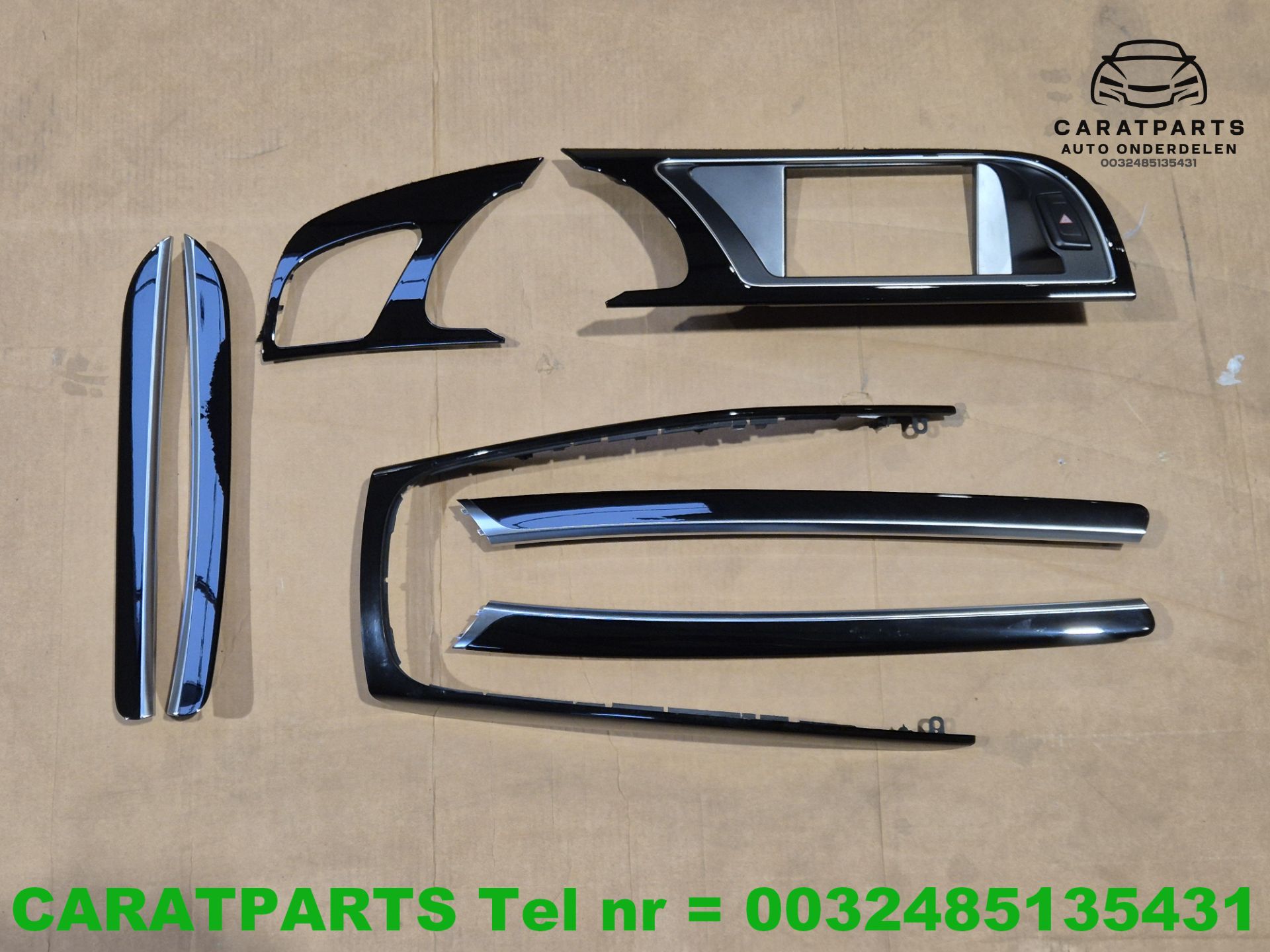8K0863305 Interieurlijsten A5 Coupe inleglijsten piano zwart
