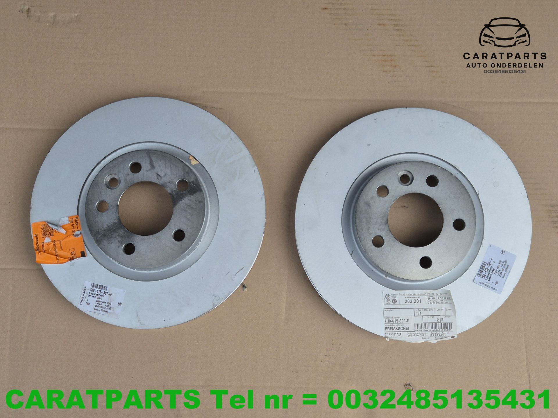 7H0615301F Transporter remschijven Camper Origineel OEM