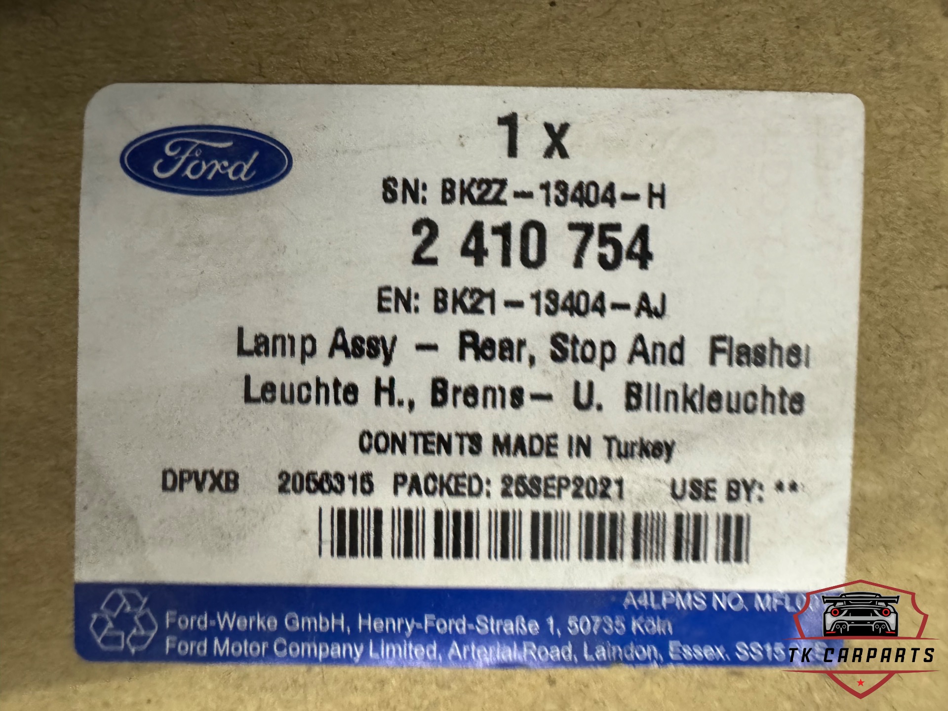 Ford transit costum achterlicht rechts bk2z-13404-h