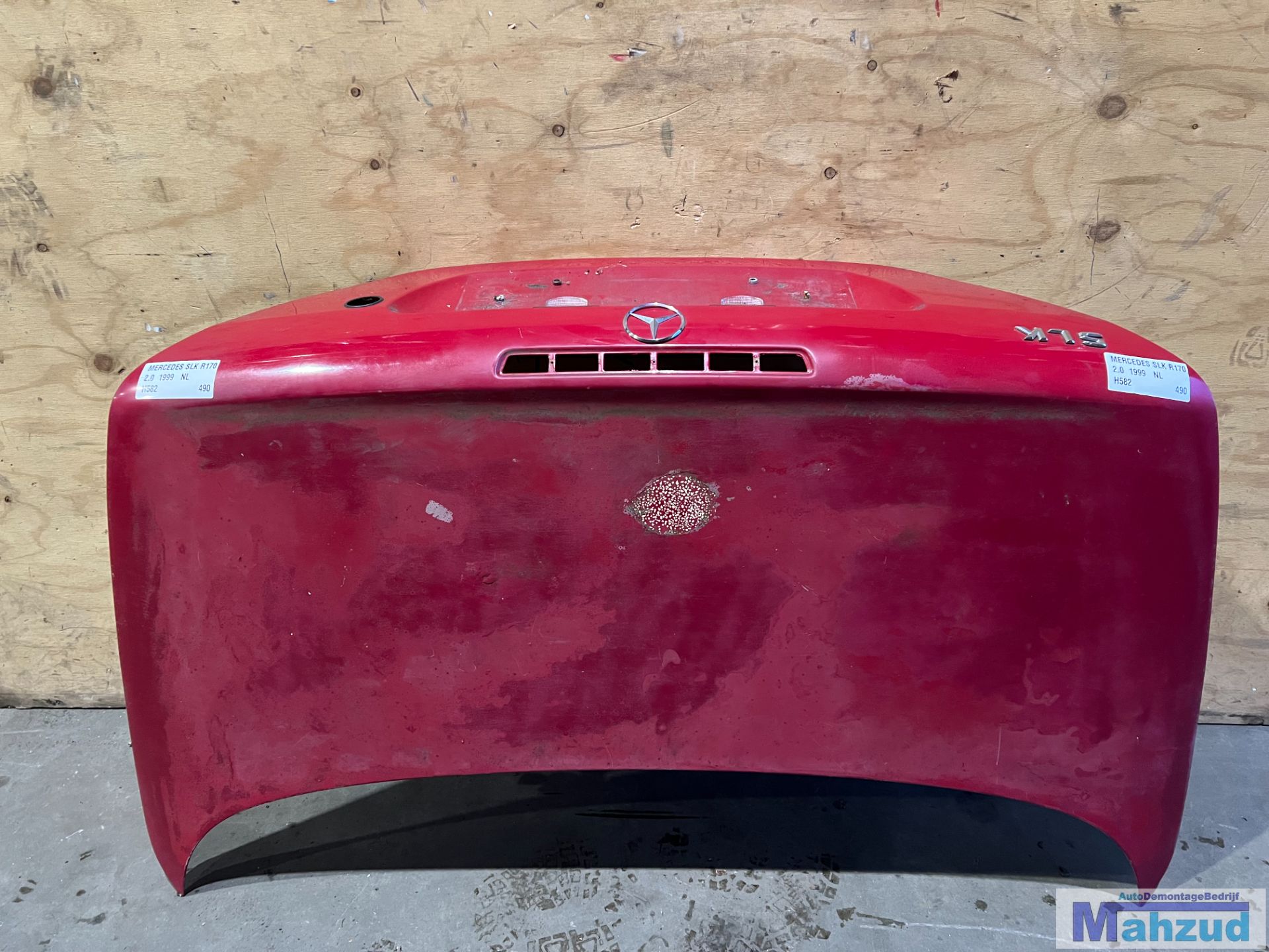 MERCEDES SLK R170 ROOD H582 achterklep 1996-2004