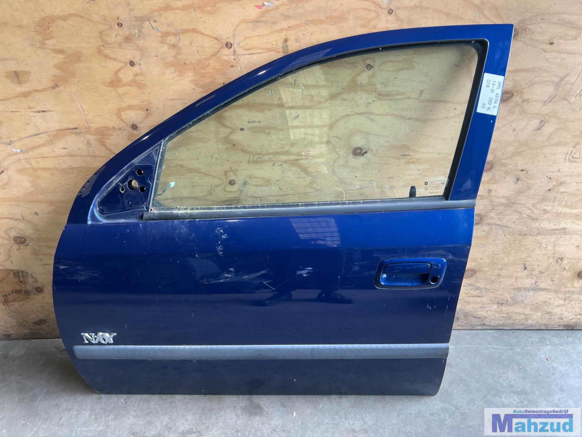 OPEL ASTRA G Blauw Z21B links voor deur portier 1997-2004