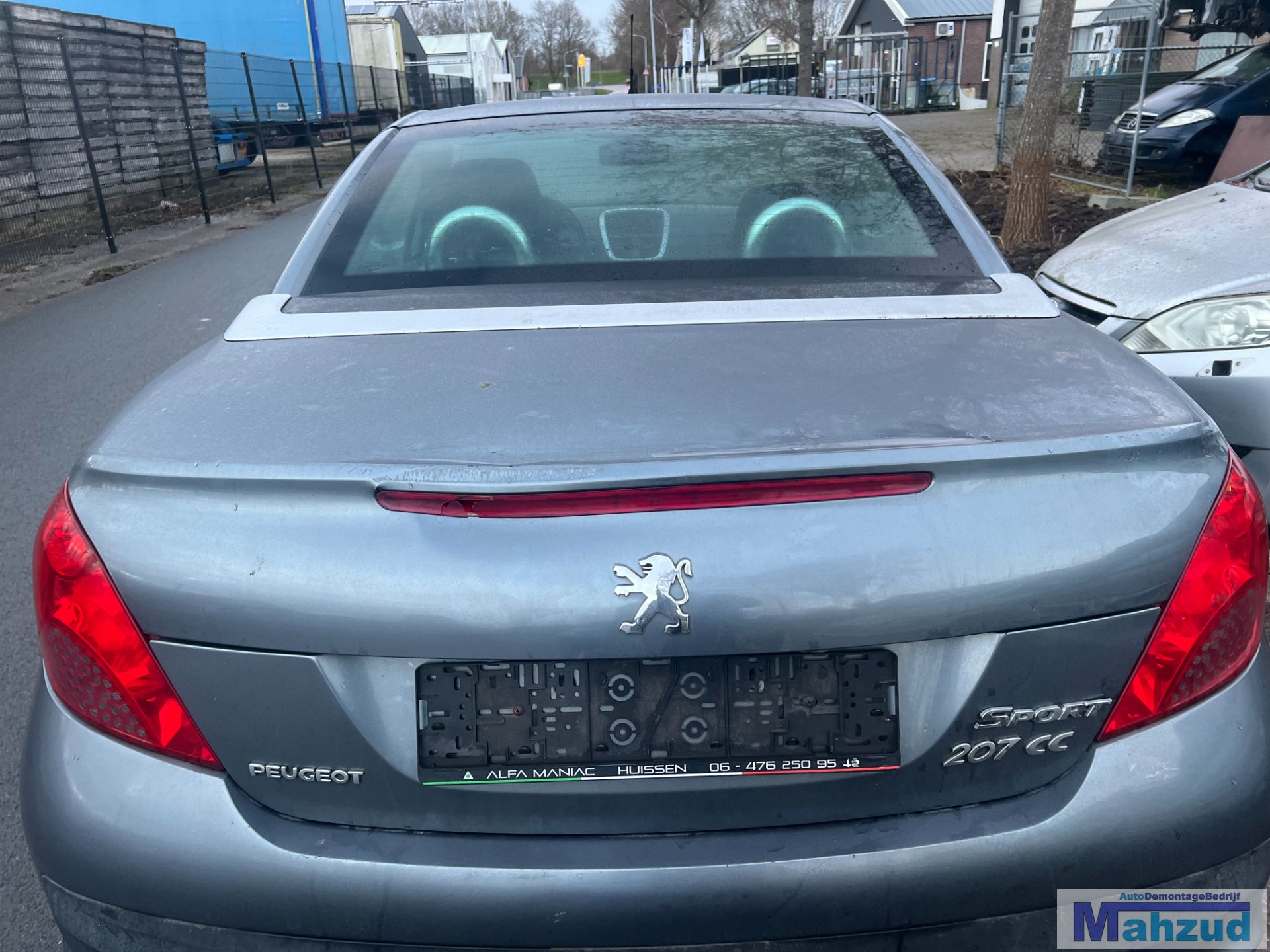 PEUGEOT 207CC Grijs KTHC achterklep schade 2007-2012