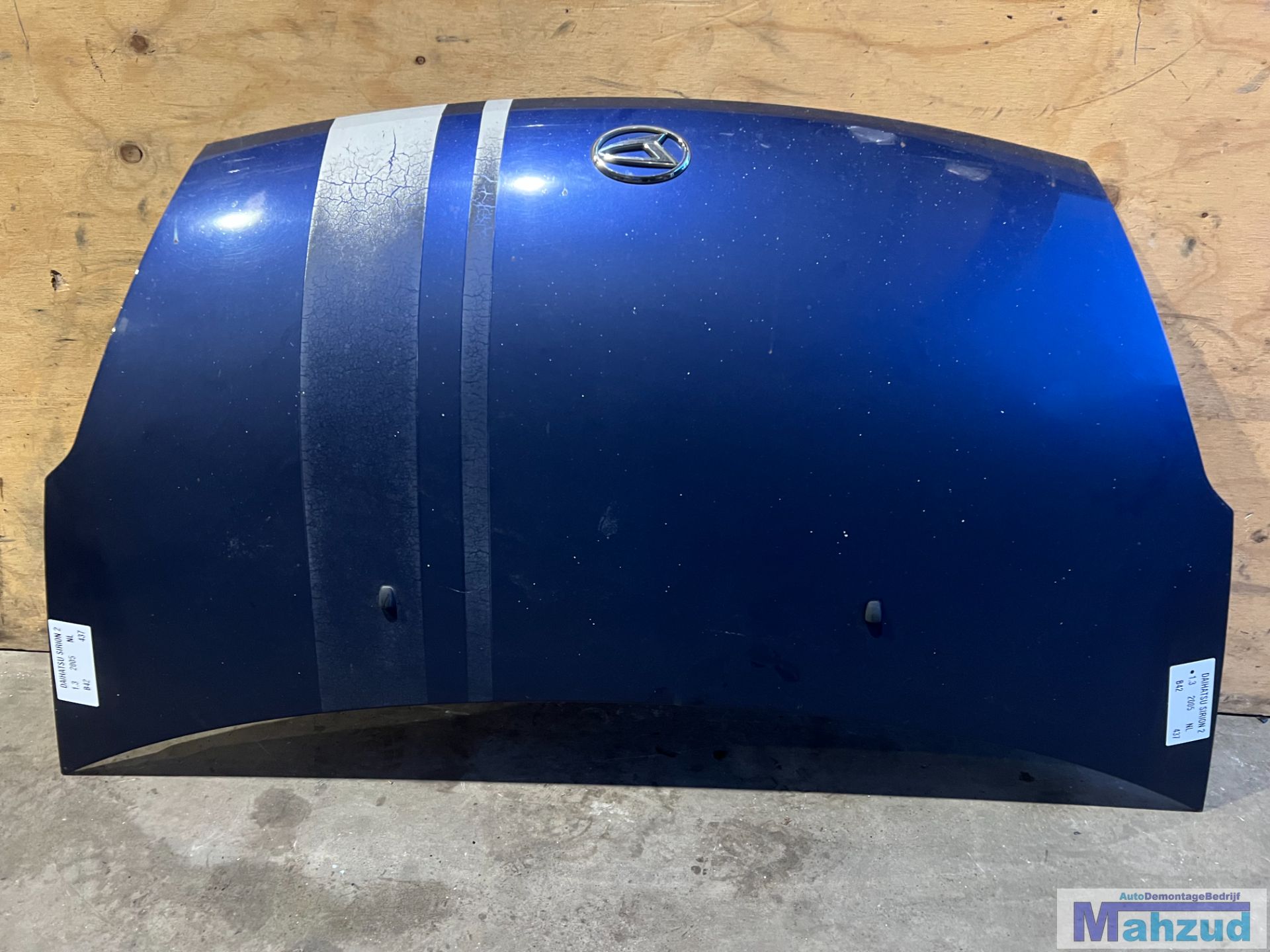 DAIHATSU SIRION 2 Blauw B42 motorkap 2005-2012