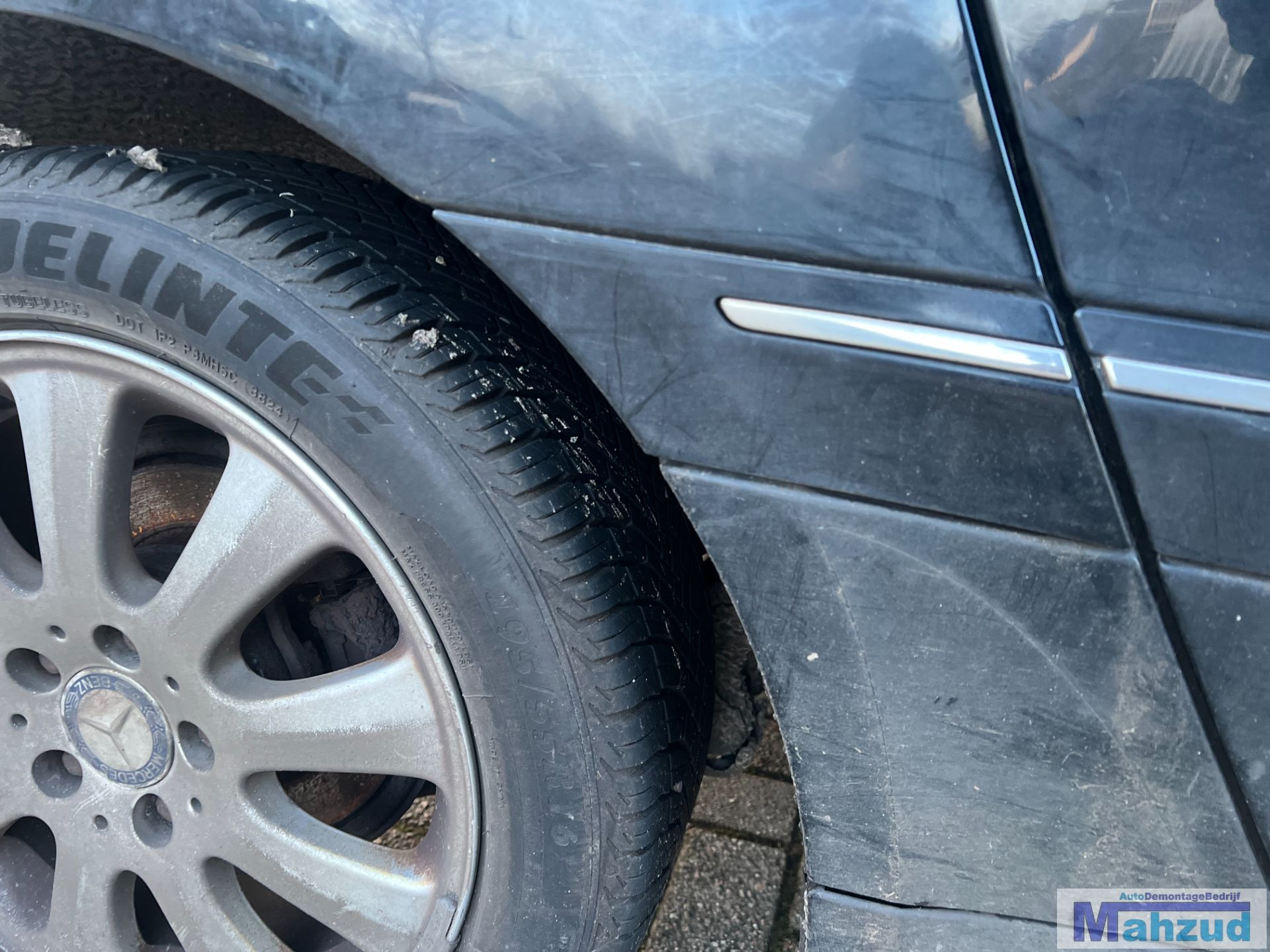 MERCEDES B KLASSE W245 zwart 191 rechts sierstrip 2005-2011