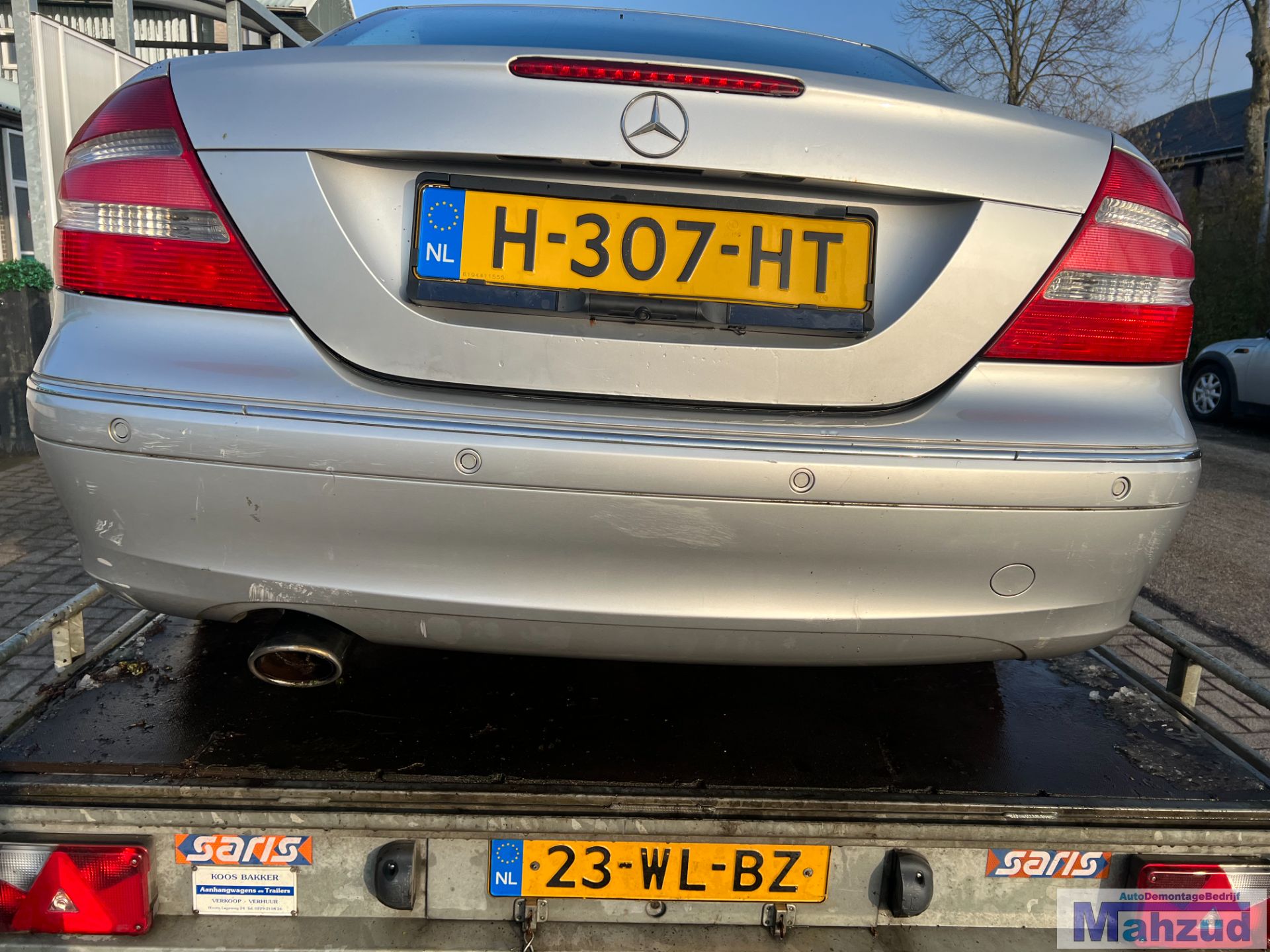 MERCEDES CLK W209 Zilver 744 achterbumper pdc 2002-2009