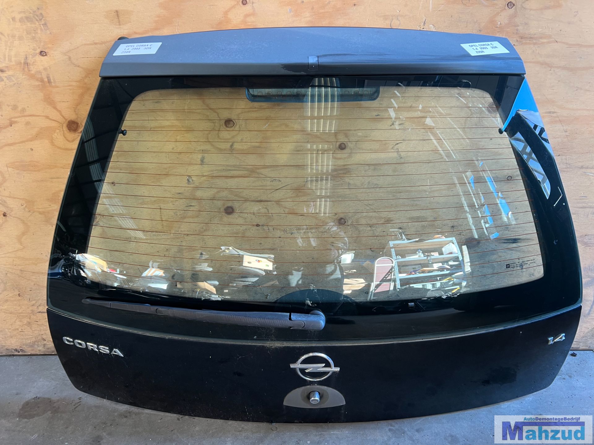 OPEL CORSA C zwart Z20R Achterklep 3deurs 2000-2005