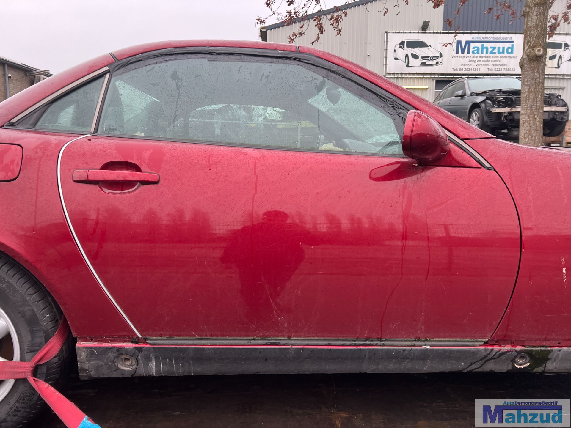 MERCEDES SLK R170 rood H582 rechts deur 1996-2000