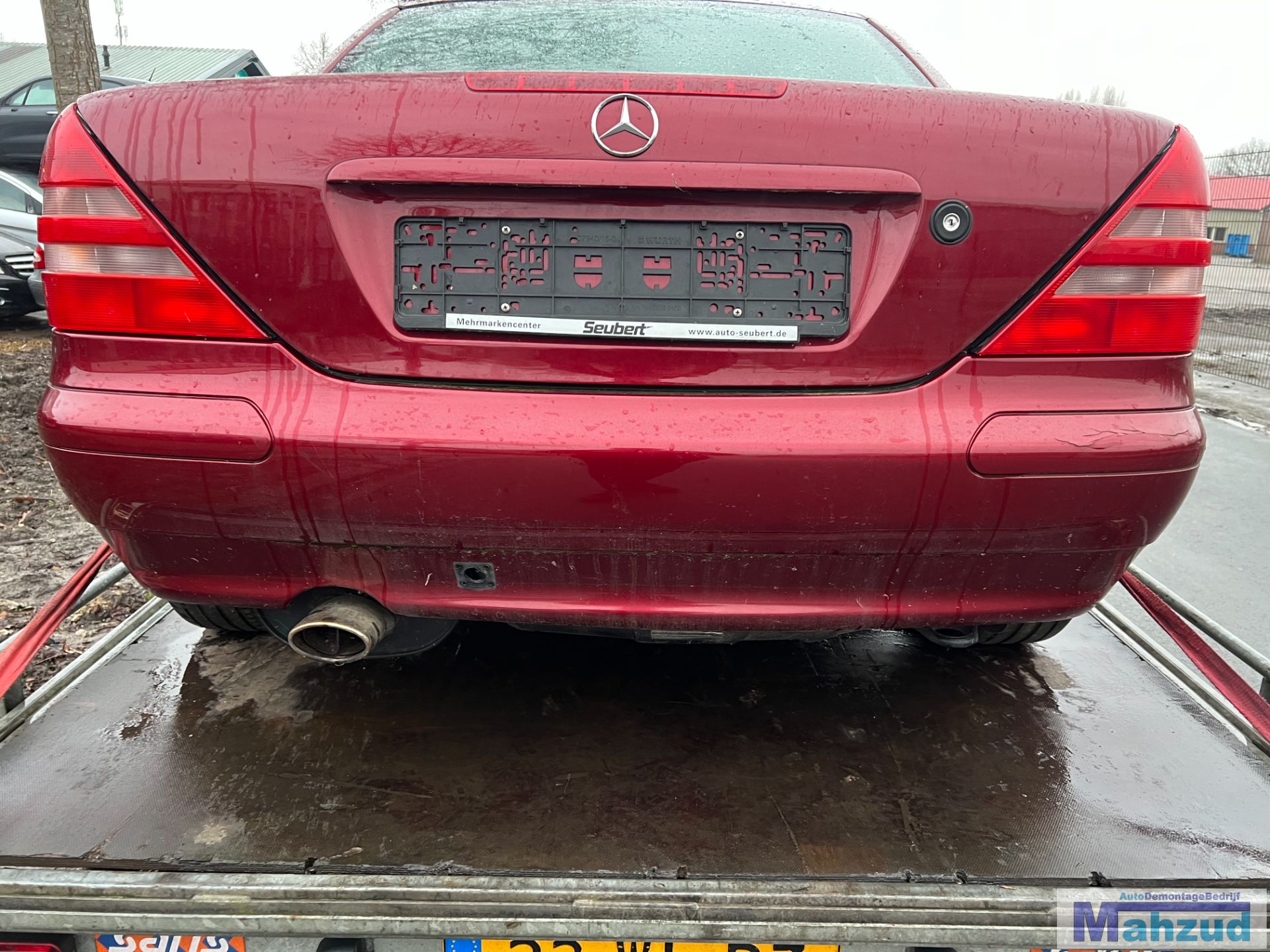 MERCEDES SLK R170 rood H582 achterbumper  1996-2000