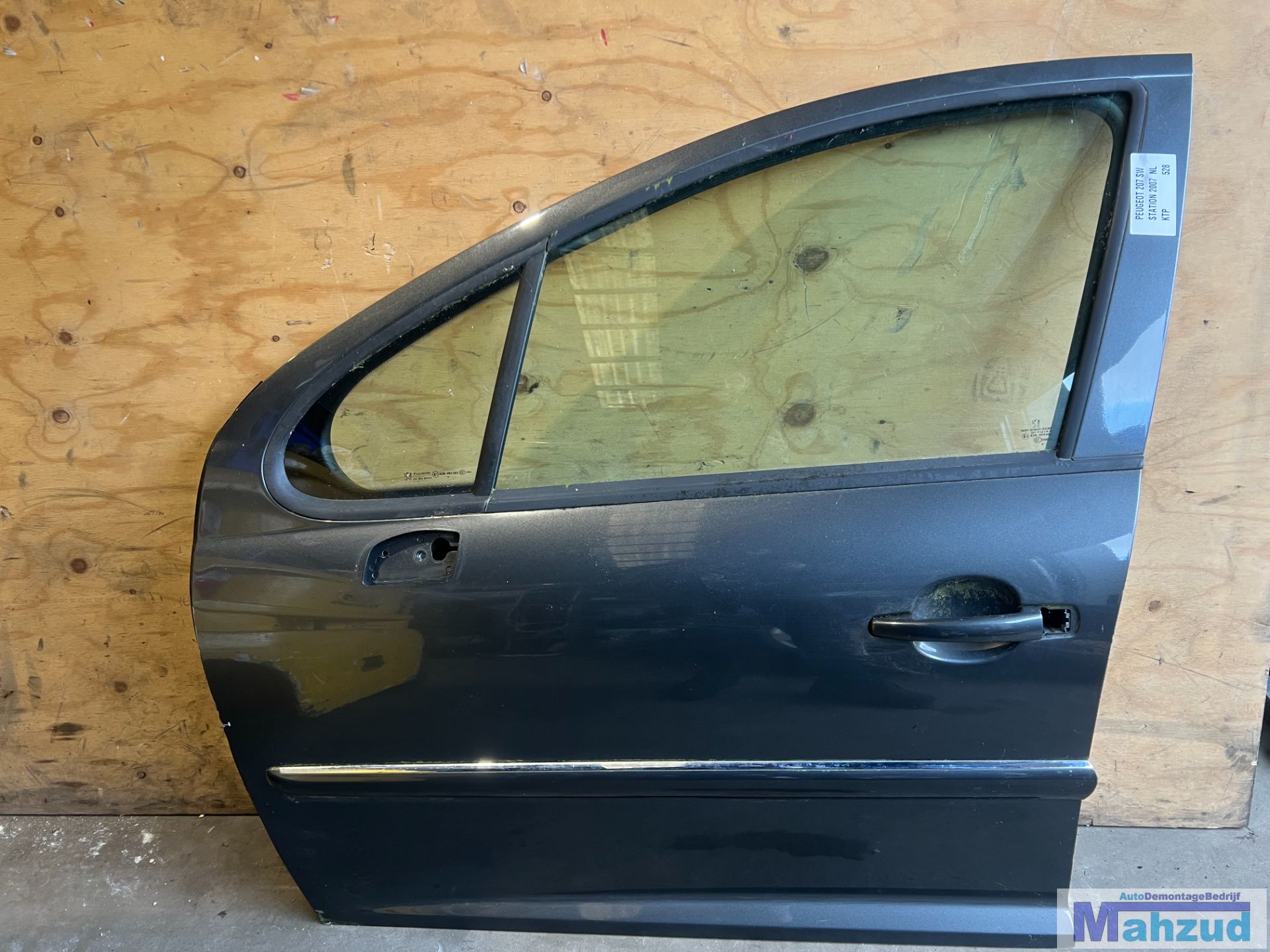 PEUGEOT 207 SW GrijS KTP links voor deur portier 2007-2013