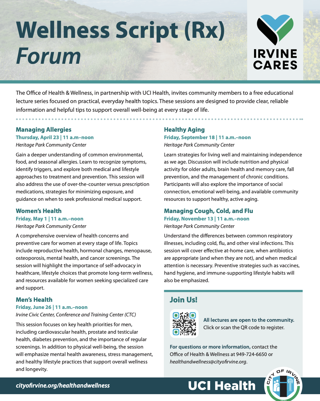 Poster for Wellness Rx Forum