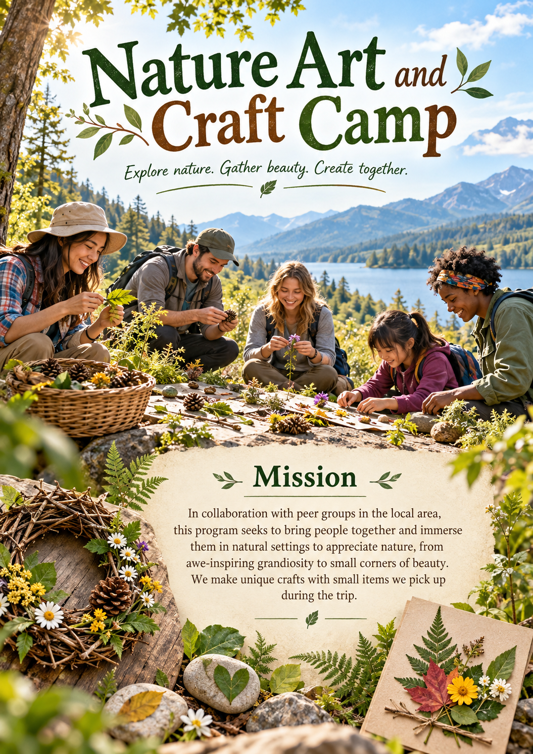 Poster for Nature Art and Craft Camp
