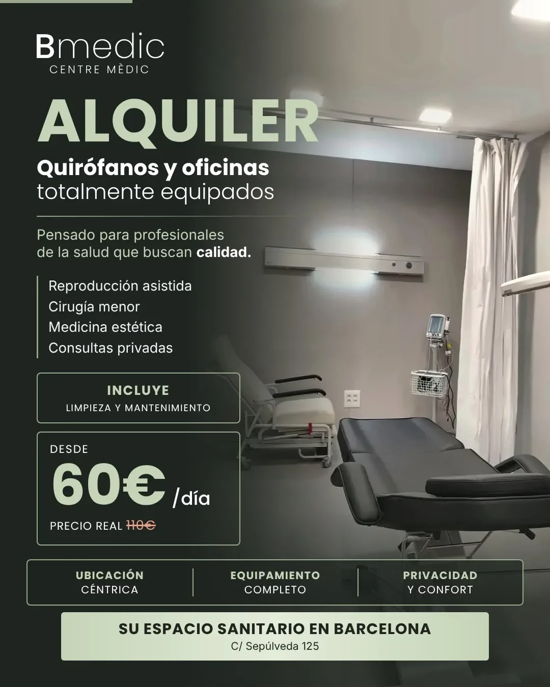 Alquiler de despachos y consultas sanitarias equipadas por horas en el Eixample - Imagen 6