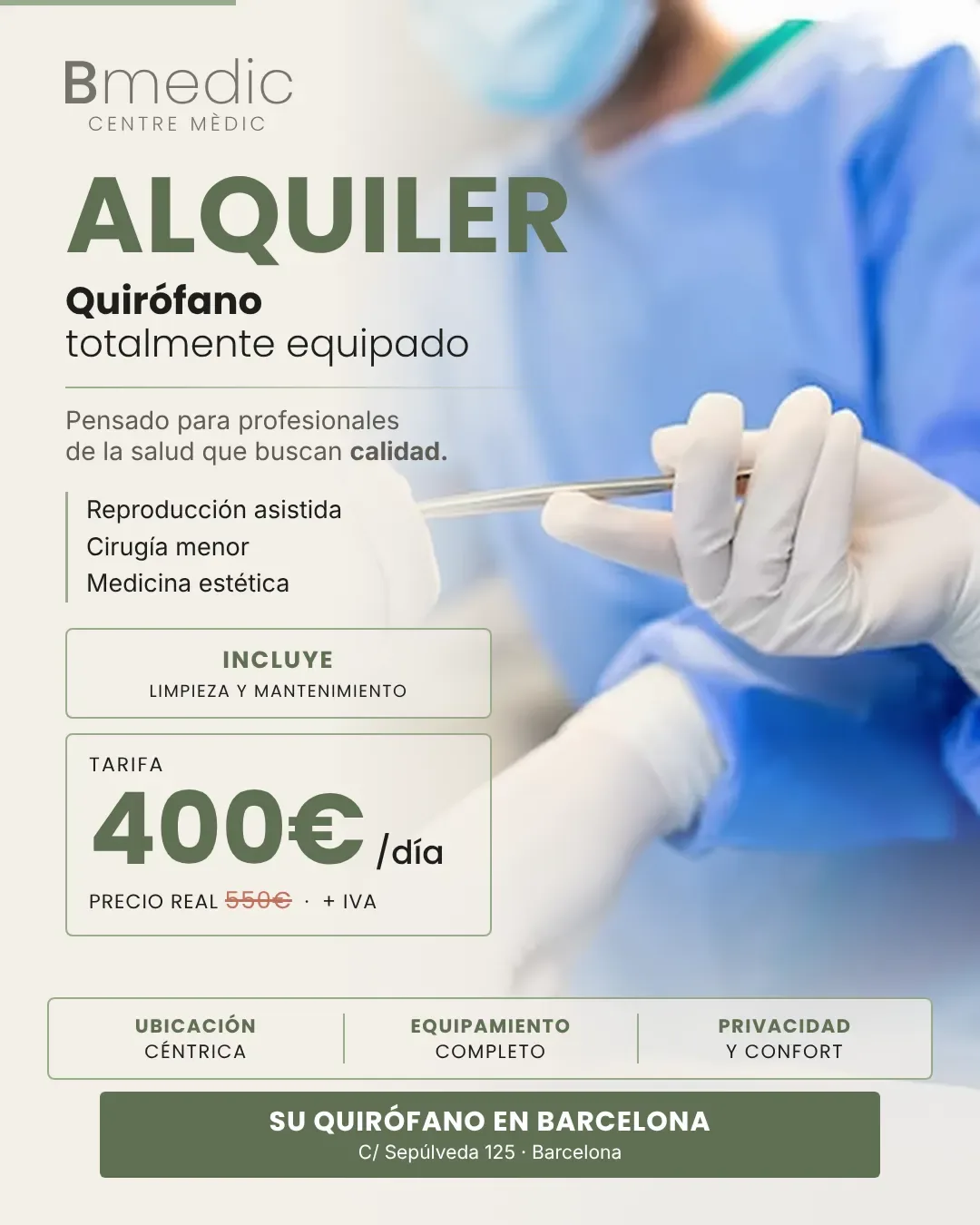 Quirófano totalmente equipado en Eixample - Imagen 2