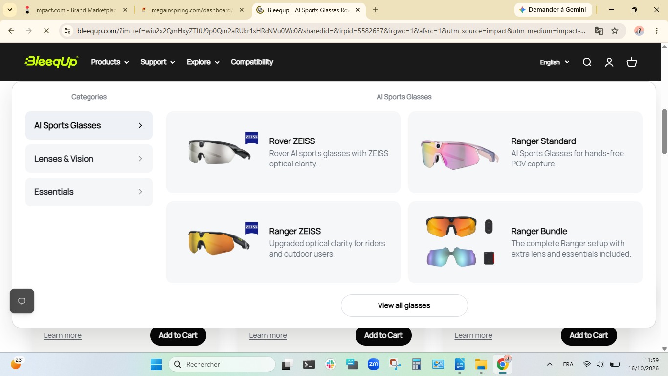 AI sport Glasses and Futuristic Glasses Sport & Outdoor 