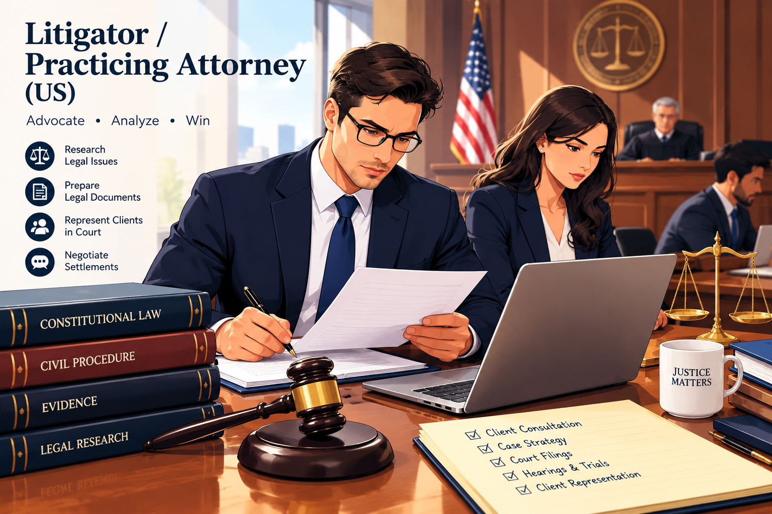 Litigator / Practicing Attorney (US)