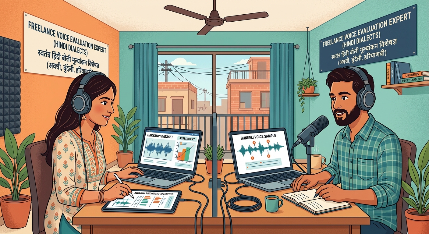 Hindi (India) Dialect Voice Evaluation Expert: Awadhi, Bundeli, or Haryanvi