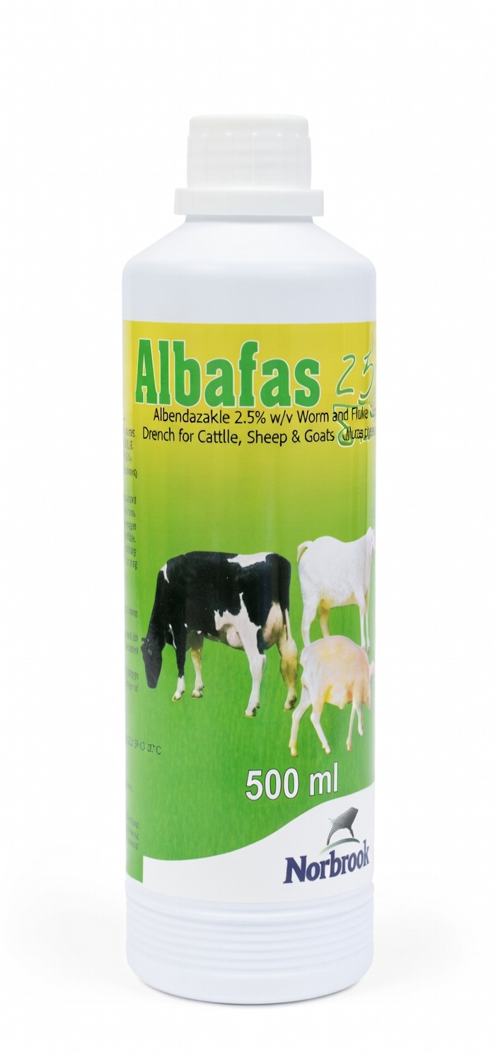 Buy ALBAFAS 2.5%500ML. online at Mel-Agri Animal Health