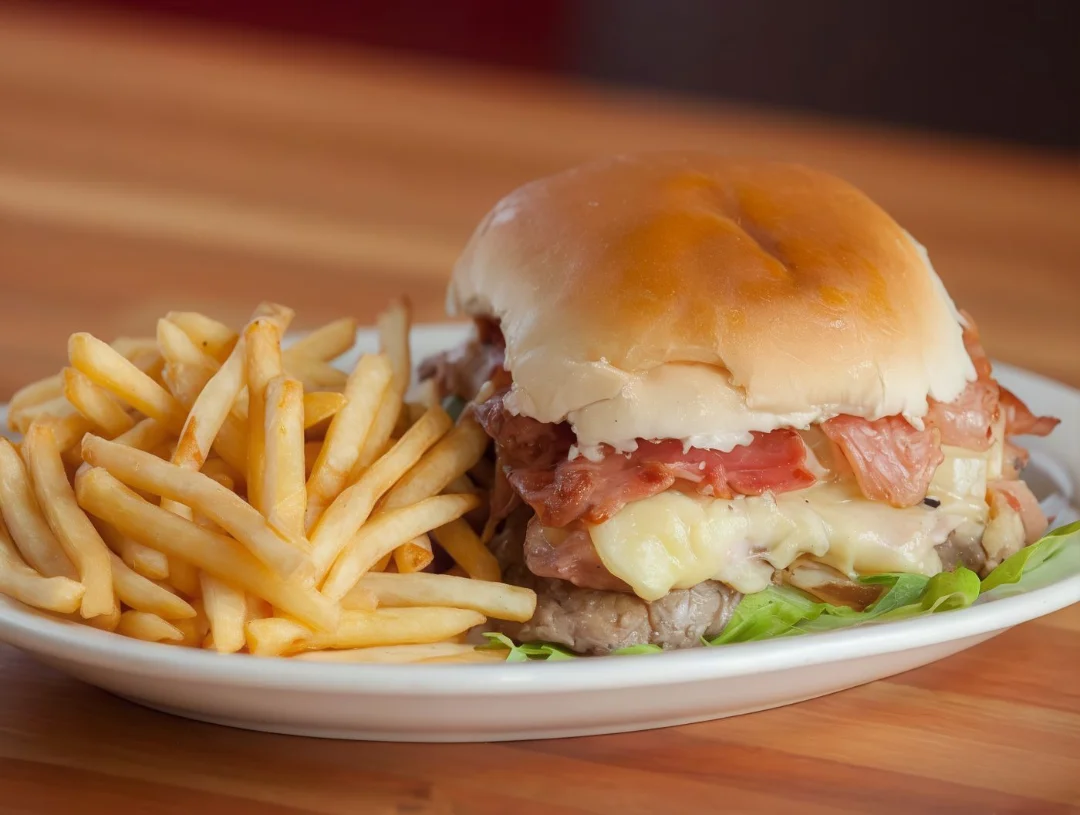 Chivito canadiense c/fritas