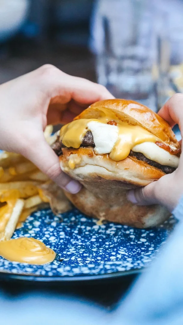 Burger extra cheddar c/fritas