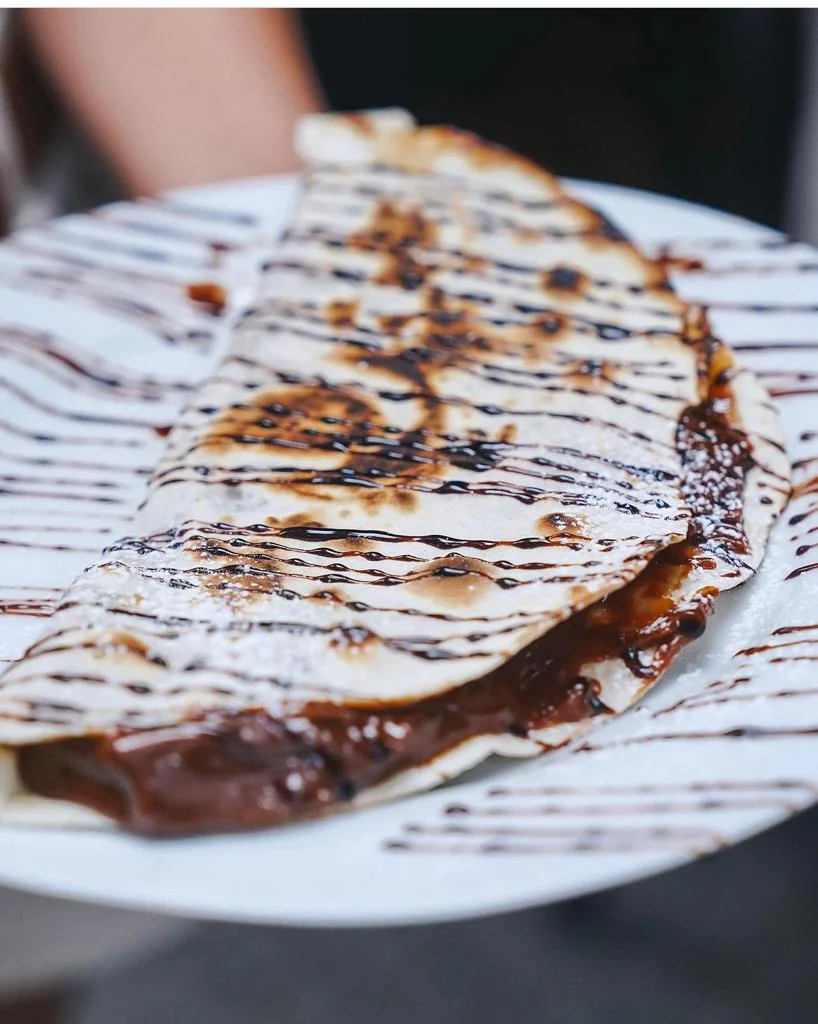 Wrap de dulce de leche con chocolate
