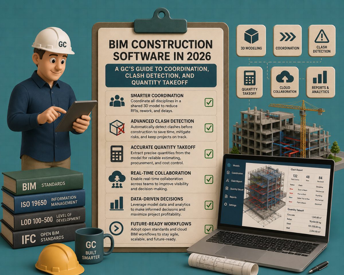BIM Construction Software in 2026: A GC's Guide to Coordination, Clash Detection, and Quantity Takeoff