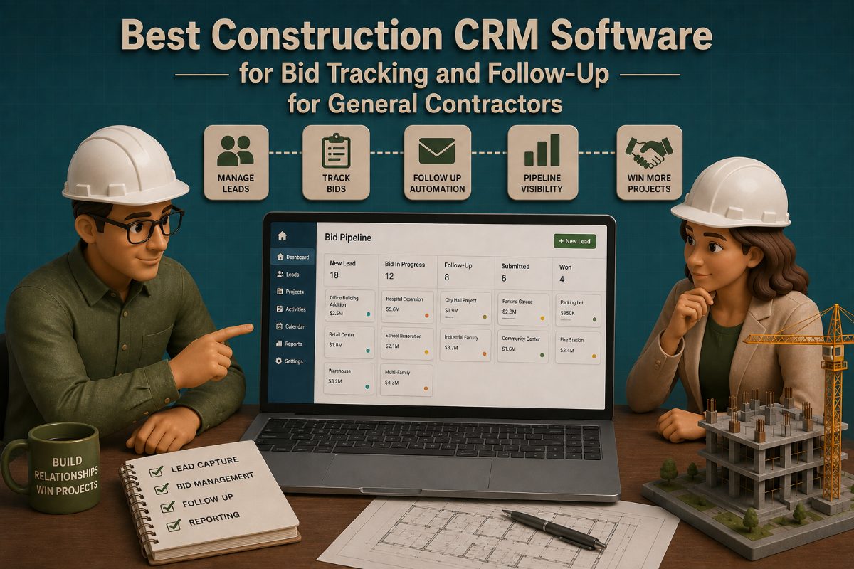 Best Construction CRM Software for Bid Tracking and Follow-Up for General Contractors