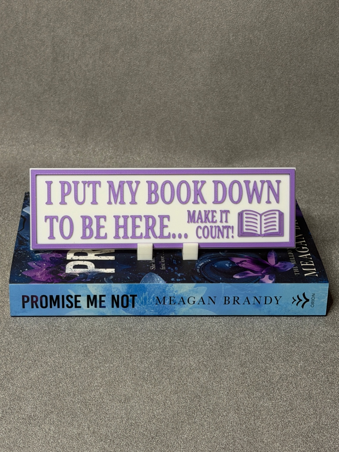 Lentynos ženklas „I Put My Book Down“