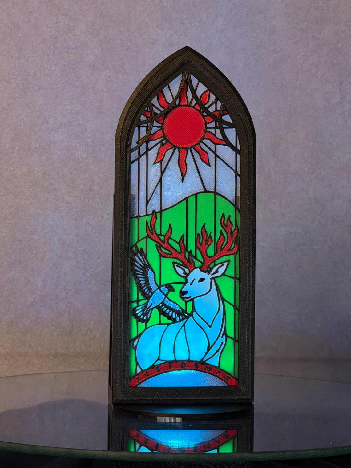 Skirtukų dėžutė-Book Nook „Gothic Window“ (šviečianti dekoracija) - 6