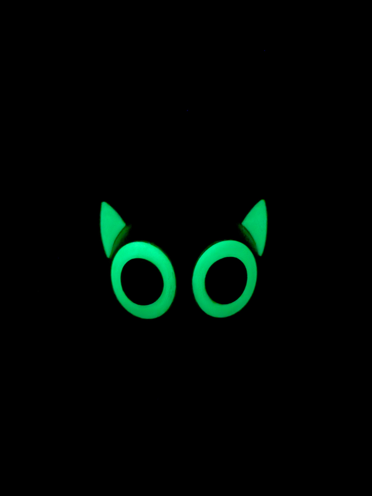 Švytinti tamsoje dekoracija „Spooky Big-Eyed Cat“ - 2