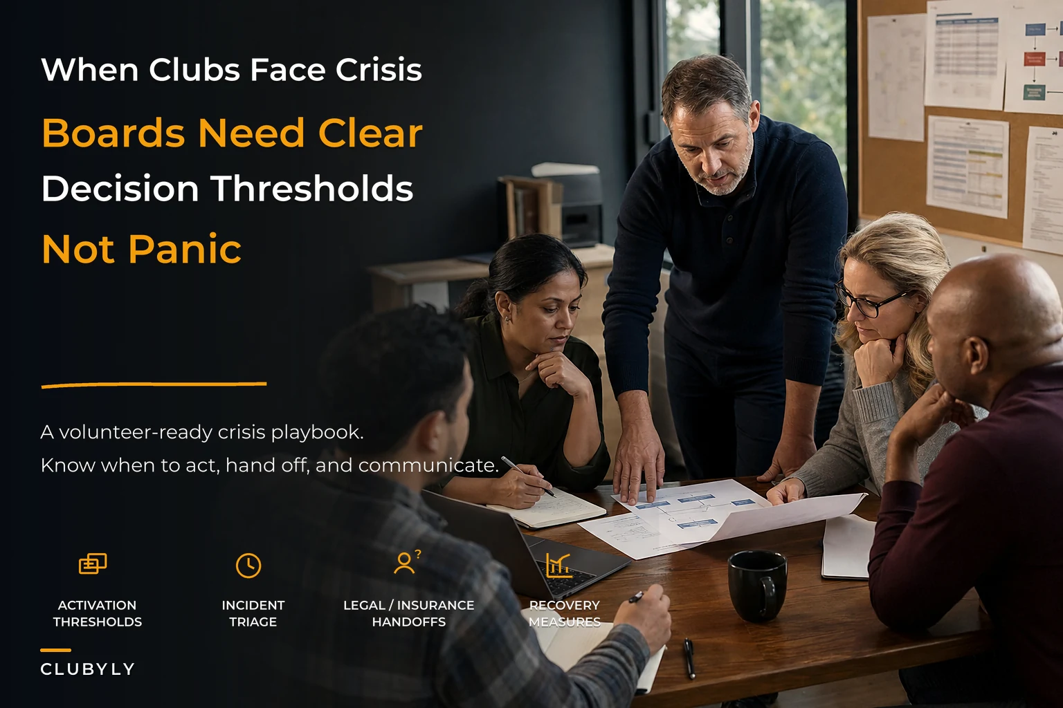Board-ready crisis playbook for small clubs