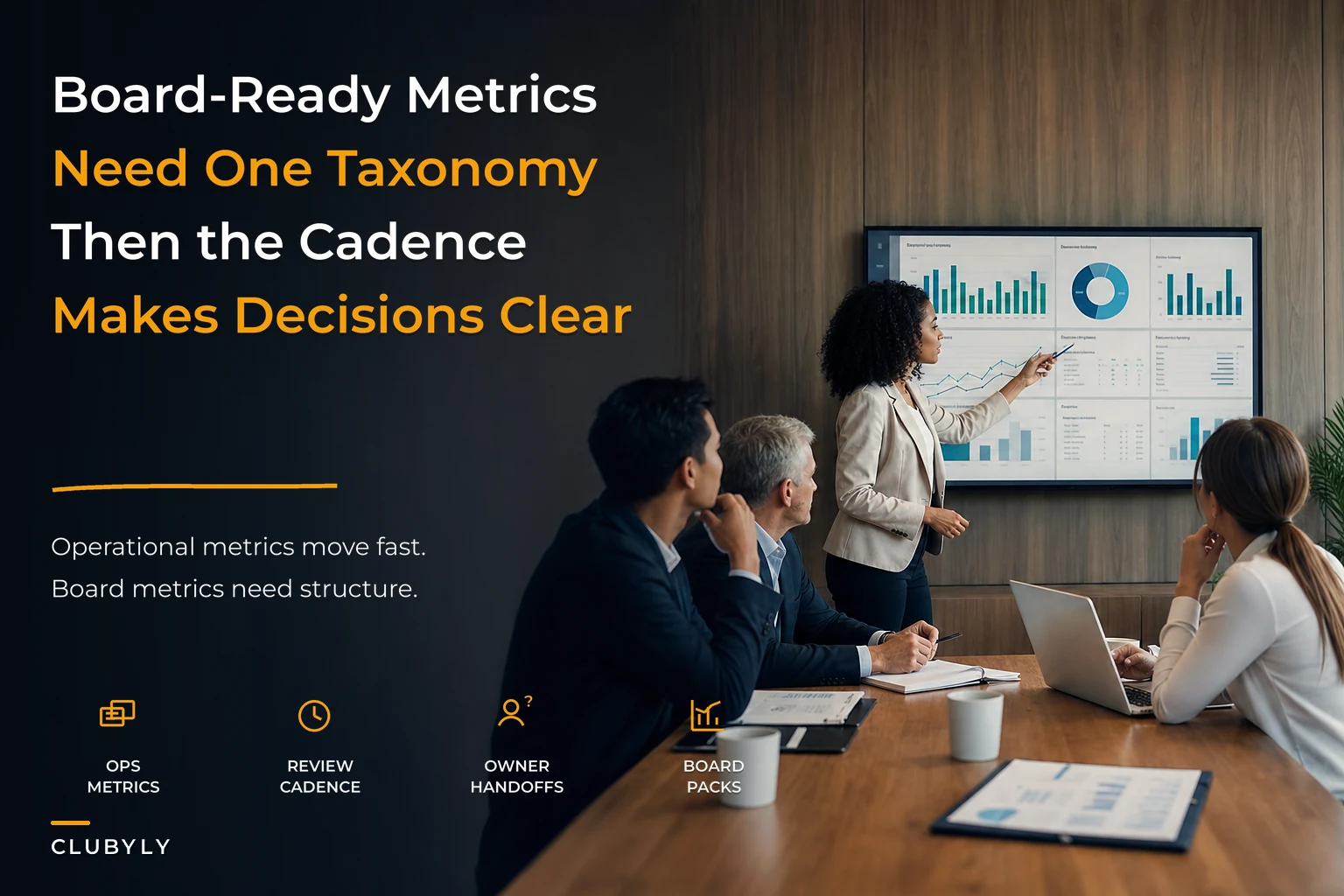 Board-ready reporting architecture for small clubs: metric taxonomy, cadences and owner handoffs