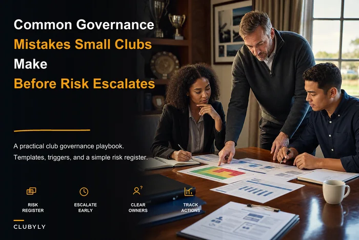 Common governance mistakes small clubs make — a practical risk-and-escalation playbook