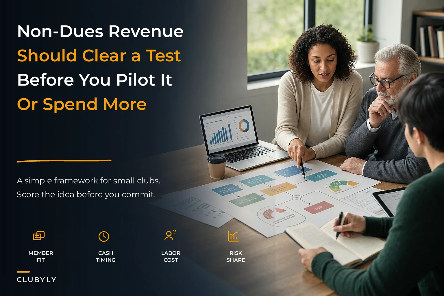 Diversify revenue beyond dues: a simple evaluation framework, cost‑to‑serve templates and low‑effort pilots for small clubs