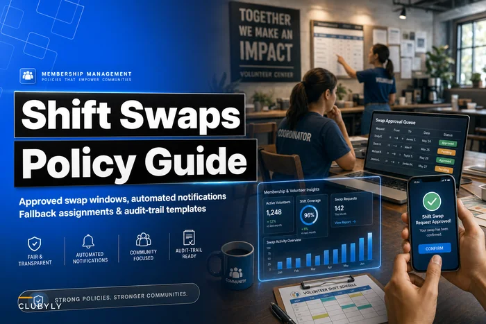 Don't let swap chaos derail shifts: volunteer shift-swap policy, approval windows and automated fallback rules