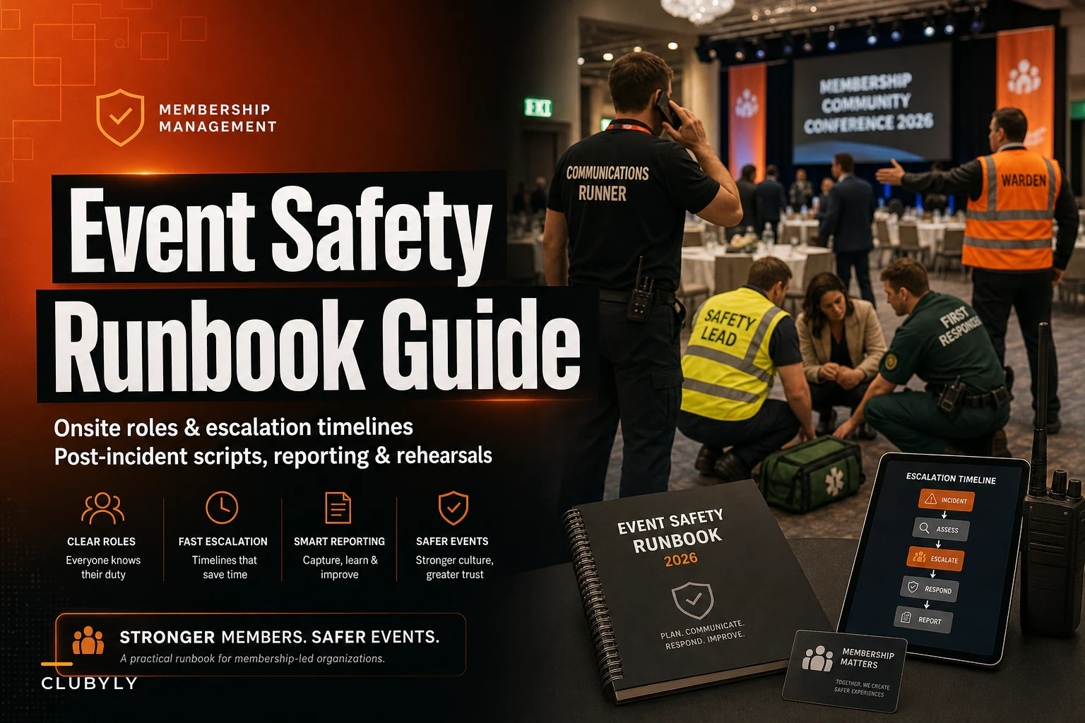 Event safety runbook for clubs: onsite roles, escalation timelines and post-incident scripts