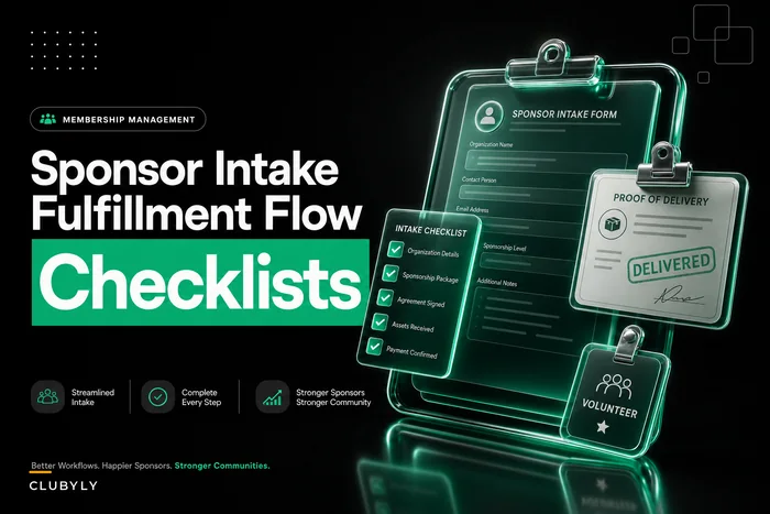 In-kind sponsorship intake and fulfillment: intake form, proof-of-delivery templates and a sponsor follow-up flow