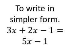 Algebra vocabulary 1