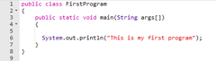 First Program
