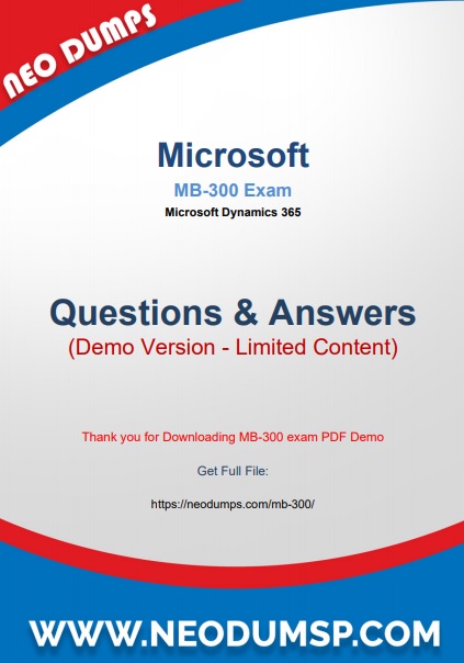 PDF (New 2021) Actual Microsoft MB-300 Exam Dumps