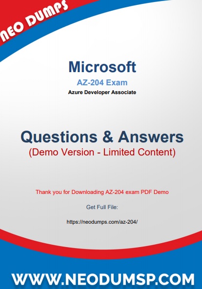 PDF (New 2021) Actual Microsoft AZ-204 Exam Dumps