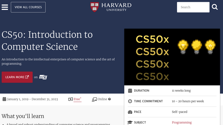 CS50: Introduction to Computer Science