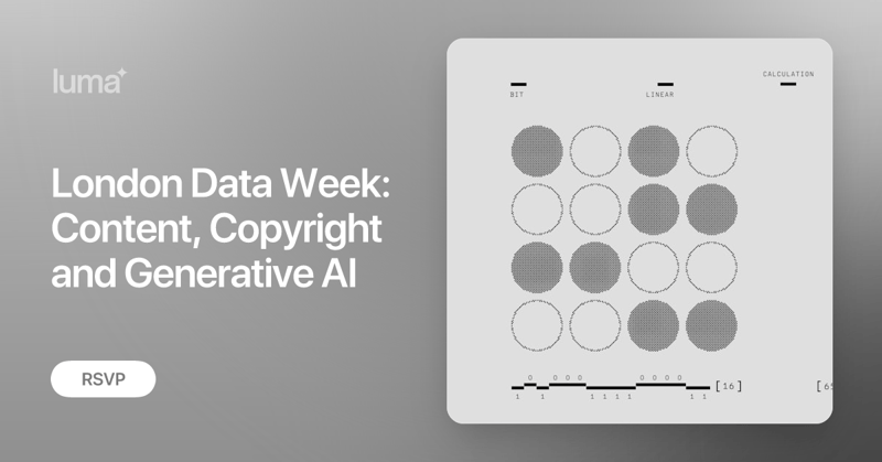 London Data Week: Content, Copyright and Generative AI (🇬🇧)