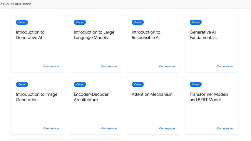 Parcours d'apprentissage de l'IA générative