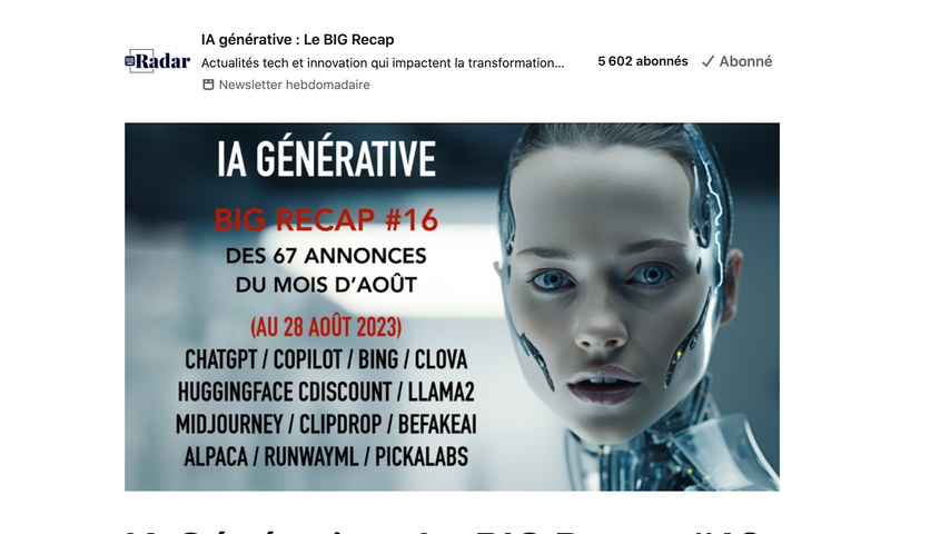 IA générative : Le BIG Recap