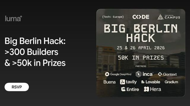 Big Berlin Hack: >300 Builders & >50k in Prizes
