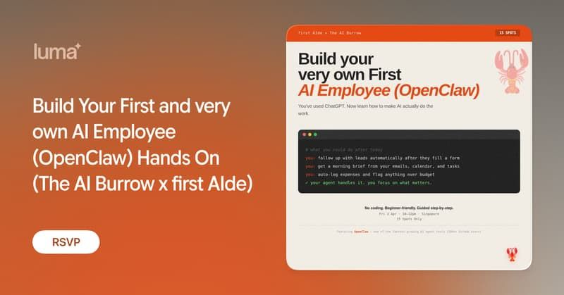Build Your First and very own AI Employee (OpenClaw) Hands On (The AI Burrow x first AIde)