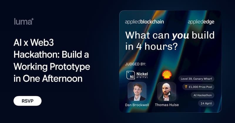 AI x Web3 Hackathon: Build a Working Prototype in One Afternoon