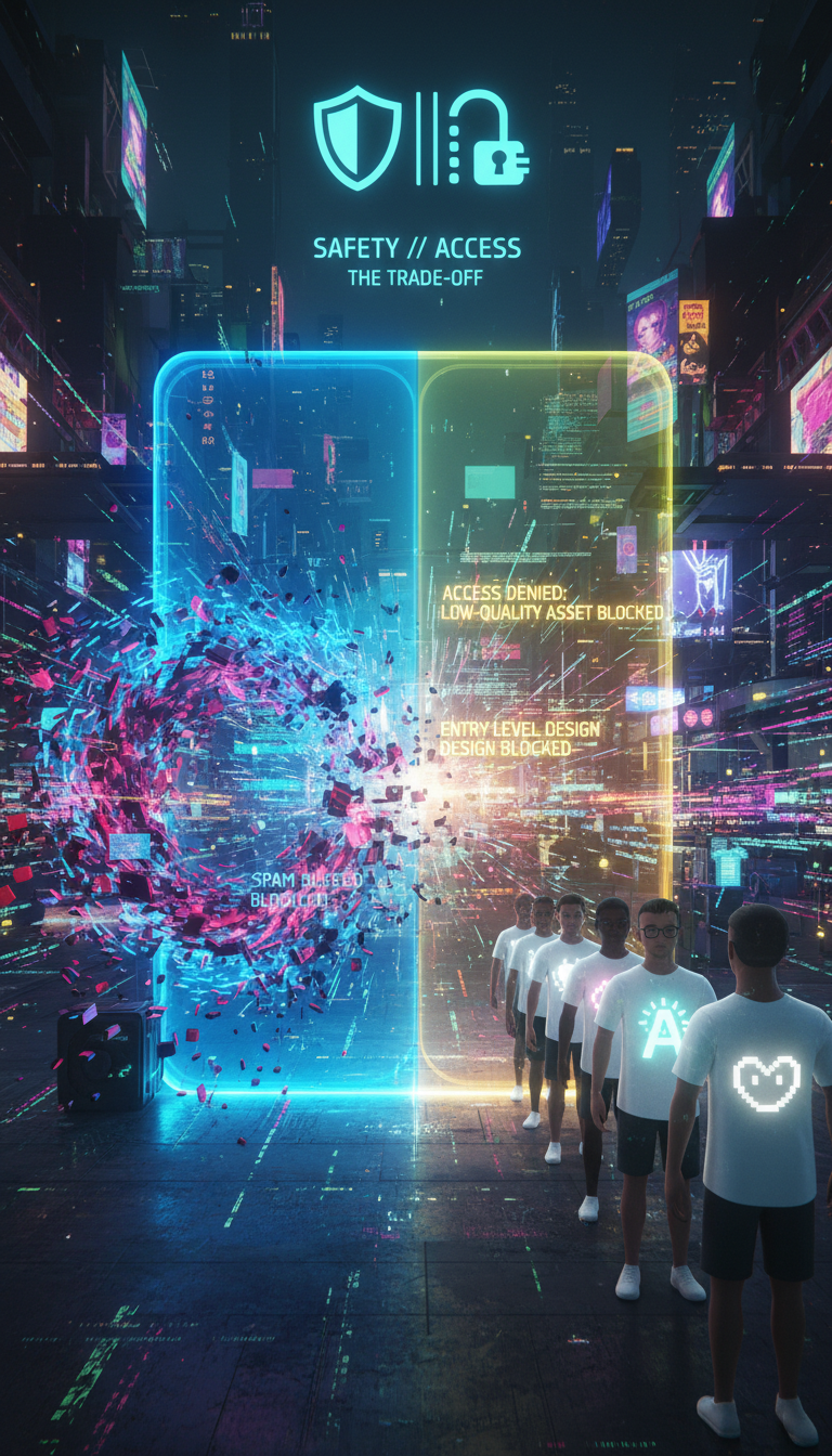 Roblox says this helps stop spam and bots. That may be true. But anti-spam rules often work by making entry more expensive, which means they block bad actors and real newcomers at the same time.